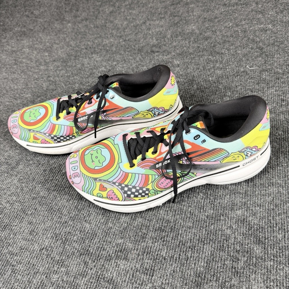 Brooks Ghost 15 Pride Run Happy Men's Size 12 Running Shoes Multi Color